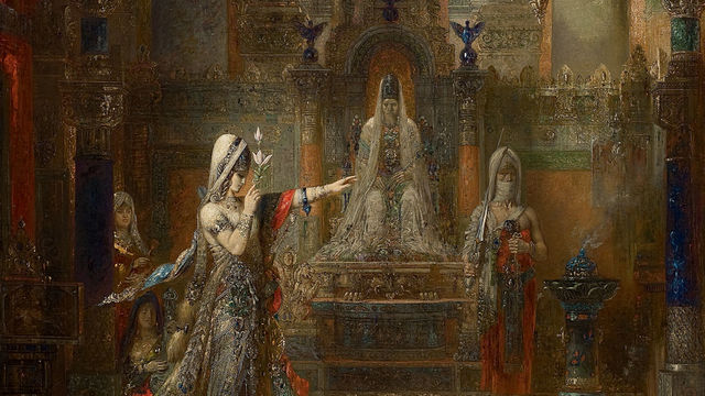 A detail of Gustave Moreau's 1876 painting "Salomé Dancing before Herod"