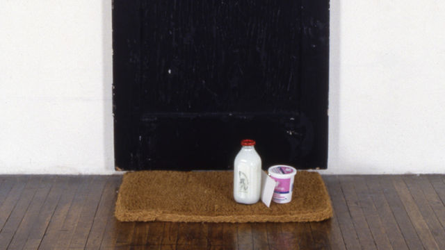 Door with door mat