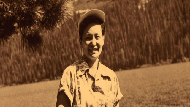 Still from Golden Gate Girls, showing filmmaker Esther Eng
