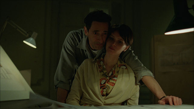 Adrien Brody and Felicity Jones in The Brutalist