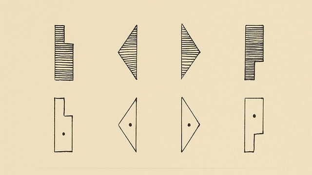 A visually engaging design featuring the words and different shapes