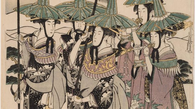 Women in ceremonial gowns