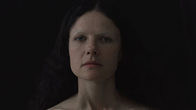 Close up view of a White woman