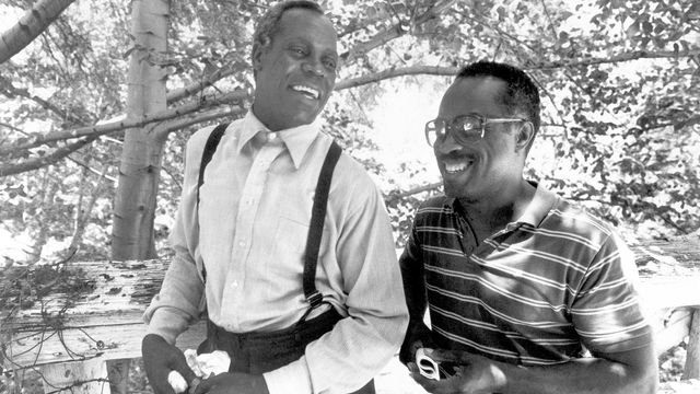 Danny Glover and Charles Burnett share a laugh