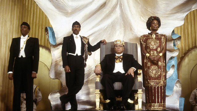Eddie Murphy and James Earl Jones in Coming to America