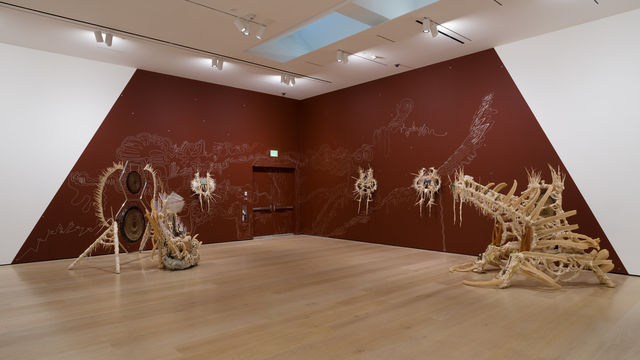 View of an exhibition in an art gallery