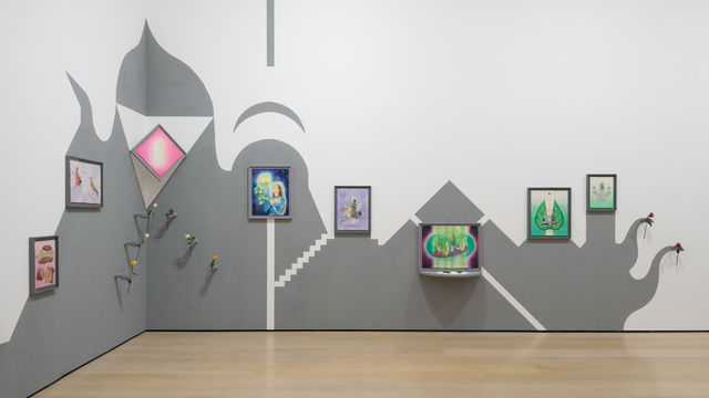 View of an exhibition in an art gallery