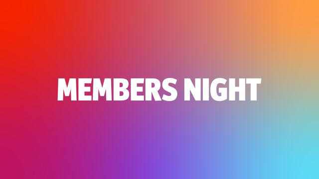 Colorful MEMBERS NIGHT graphic