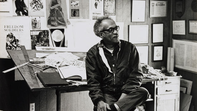 Charles White in his Los Angeles studio, 1970