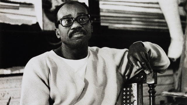 Noah Purifoy in his Los Angeles studio, 1970