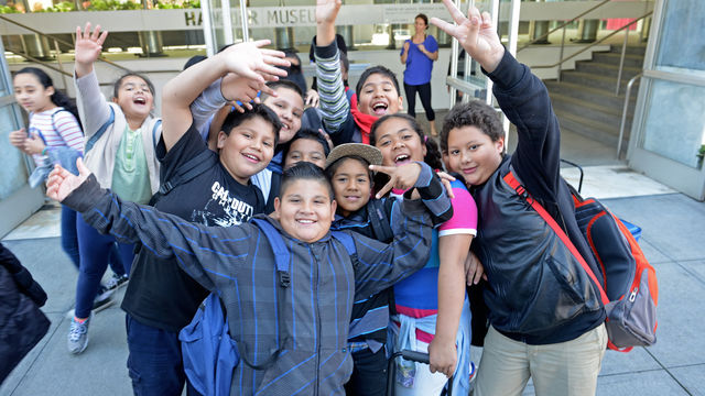 Students at the Hammer Museum