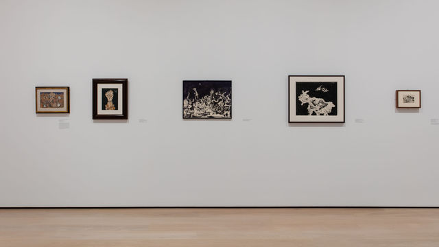 Dubuffet Drawings, 1935-1962, installation view, Hammer Museum, Los Angeles, January 29-April 30, 2017. Photo: Brian Forrest.