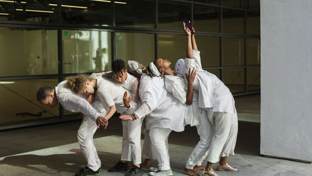 taisha paggett and WXPT, breathingholdinglistening practice, in conjunction with Made in L.A. 2018, Hammer Museum, Los Angeles, September 1, 2018.