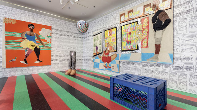 Hammer Projects: Tschabalala Self, installation view, Hammer Museum, Los Angeles, February 2–April 28, 2019. Photo: Joshua White.