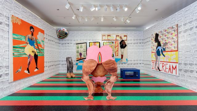 Hammer Projects: Tschabalala Self, installation view, Hammer Museum, Los Angeles, February 2–April 28, 2019. Photo: Joshua White.