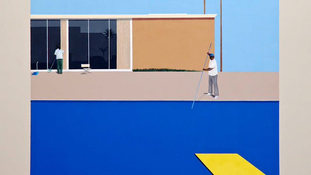 Ramiro Gomez, No Splash (after David Hockney’s A Bigger Splash, 1967), 2013