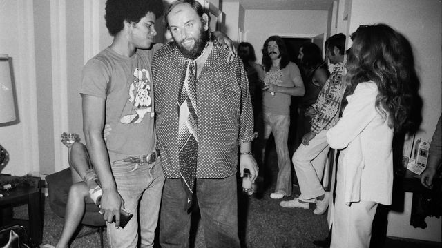 Todd Gray with Peter Grant, manager for Led Zeppelin.