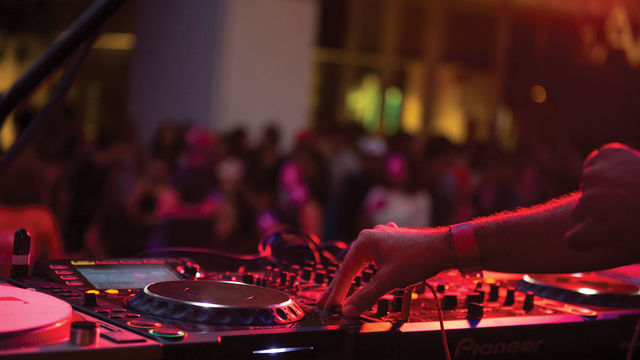 DJ spinning a record