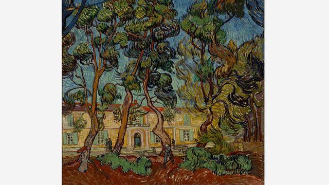 Vincent van Gogh, Hospital at Saint-Rémy, 1889. Oil on canvas. 36 5/16 x 28 7/8 in. (92.2 x 73.4 cm). The Armand Hammer Collection, Gift of the Armand Hammer Foundation. Hammer Museum, Los Angeles.