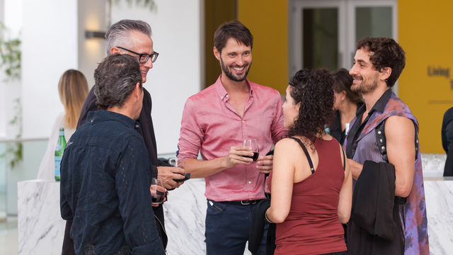 Attendees at a Hammer Museum member event.