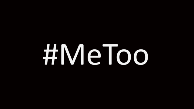 Header image with word "#MeToo" in white text on a black background