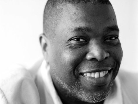 Black and white photo portrait of Hilton Als by Brigitte Lacombe