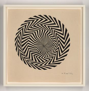 Jagged spiral pattern abstract painting