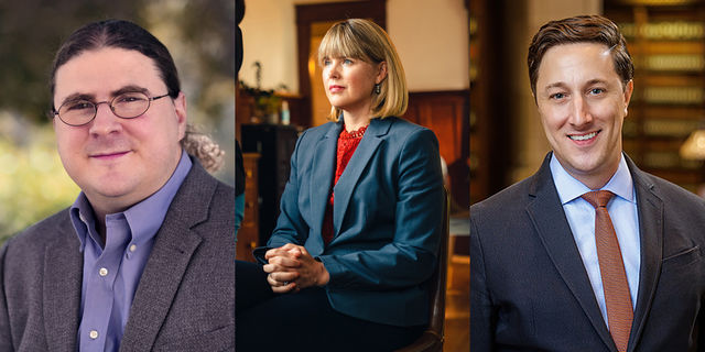 Joseph Fishkin, Amanda Hollis-Brusky, and Derek Muller headshots side-by-side