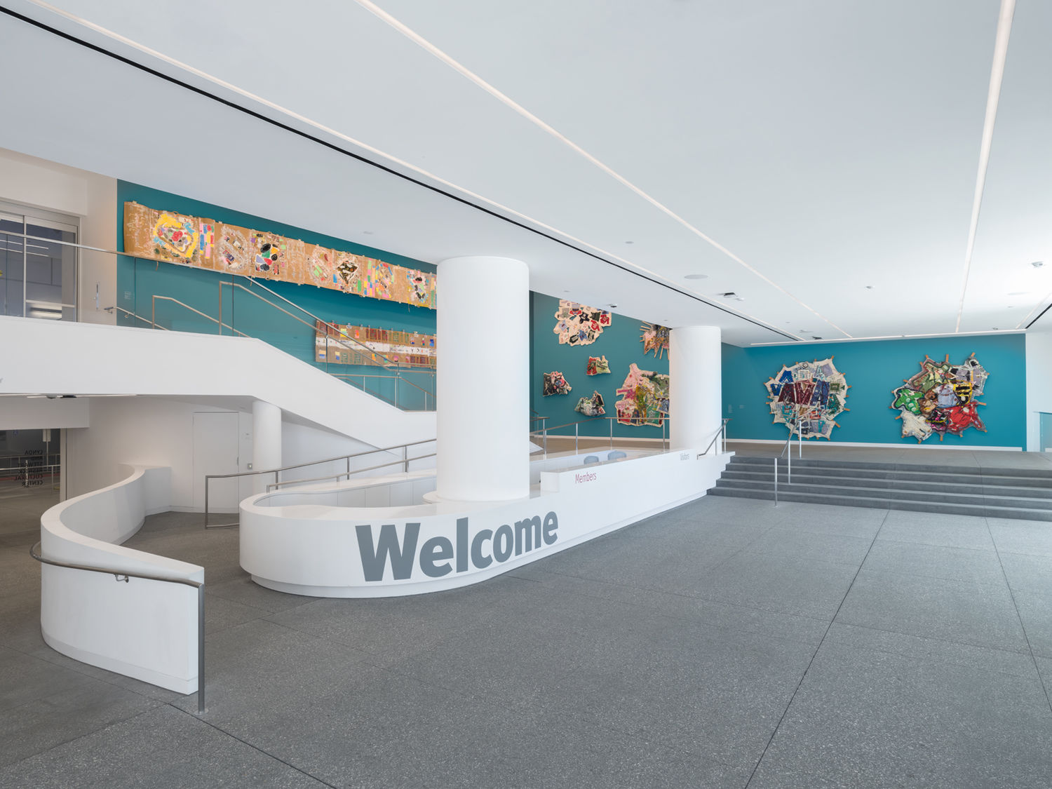 Multimedia lobby wall installation