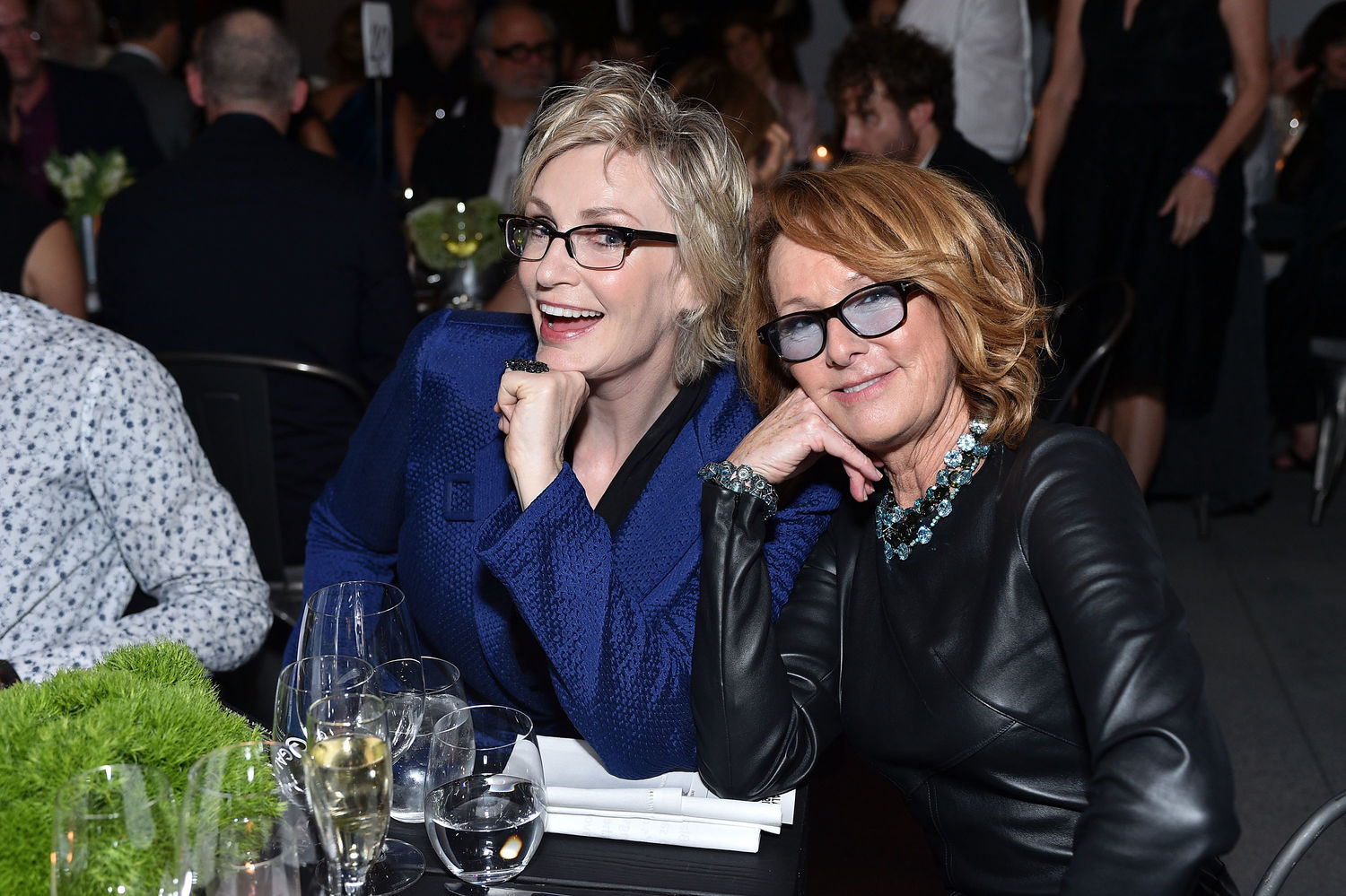 Jane Lynch and Hammer Museum Director Annie Philbin attend Hammer Museum's "Gala in the Garden" Sponsored by Bottega Veneta at Hammer Museum on October 10, 2015 in Westwood, California. (Photo by Stefanie Keenan/Getty Images for Hammer Museum)