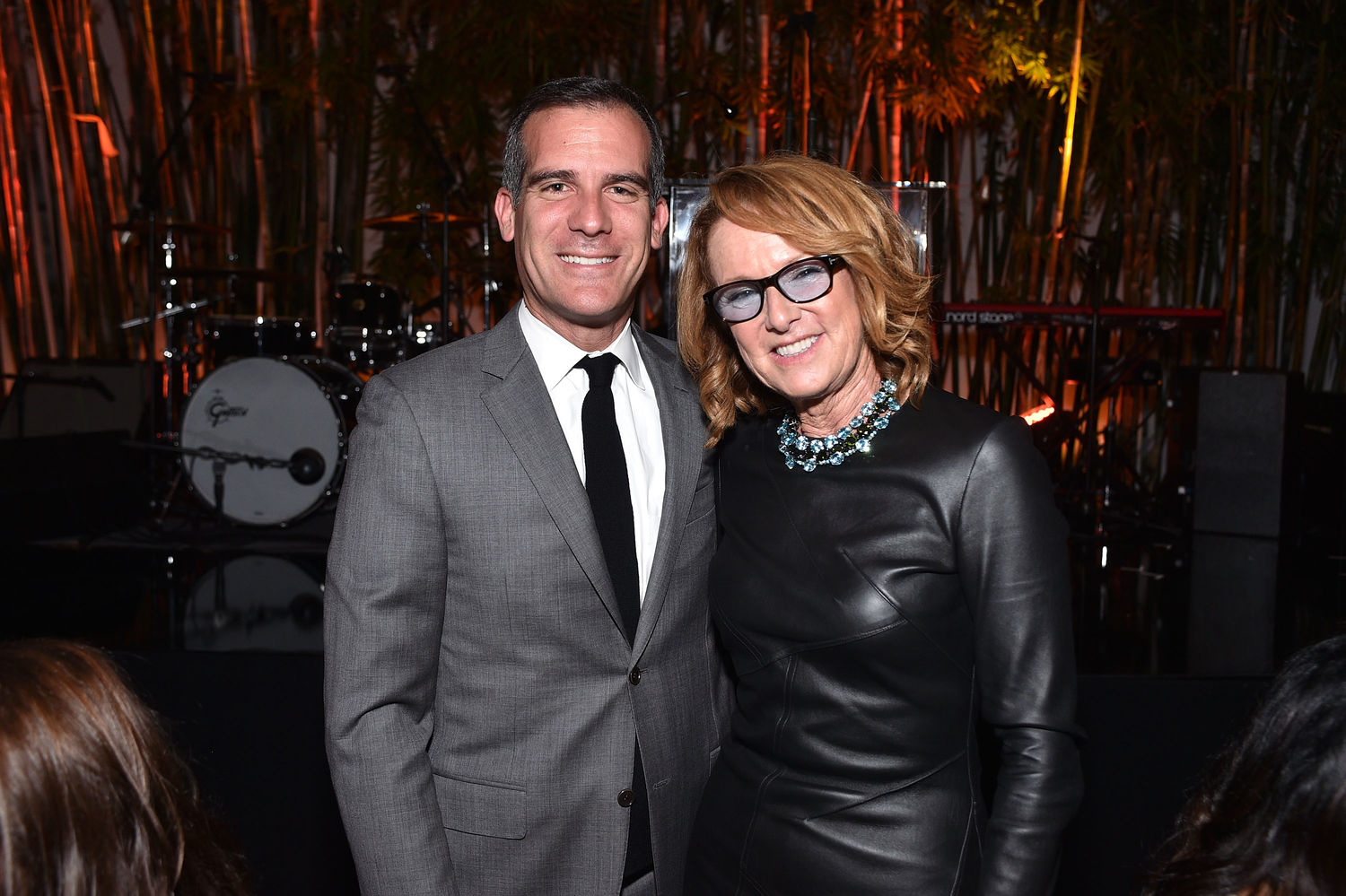 Eric Garcetti and Hammer Museum Director Annie Philbin attend Hammer Museum's "Gala in the Garden" Sponsored by Bottega Veneta at Hammer Museum on October 10, 2015 in Westwood, California. (Photo by Stefanie Keenan/Getty Images for Hammer Museum)
