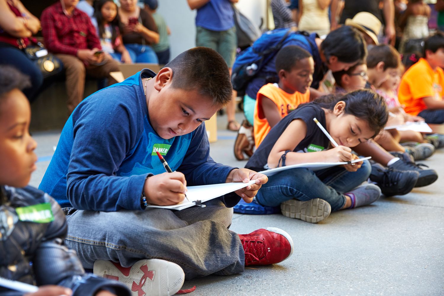 Students drawing