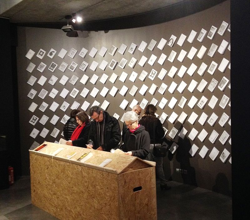 La Bibliothèque Fantastique installation, Le Scriptorial, Avranches, 2015