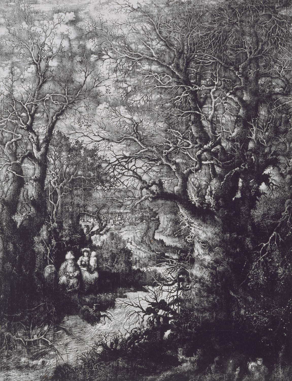 Rodolphe Bresdin. The Flight into Egypt (La fuite en Égypte), 1855.