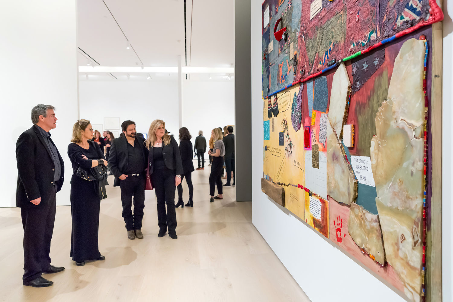 Members at Jimmie Durham opening