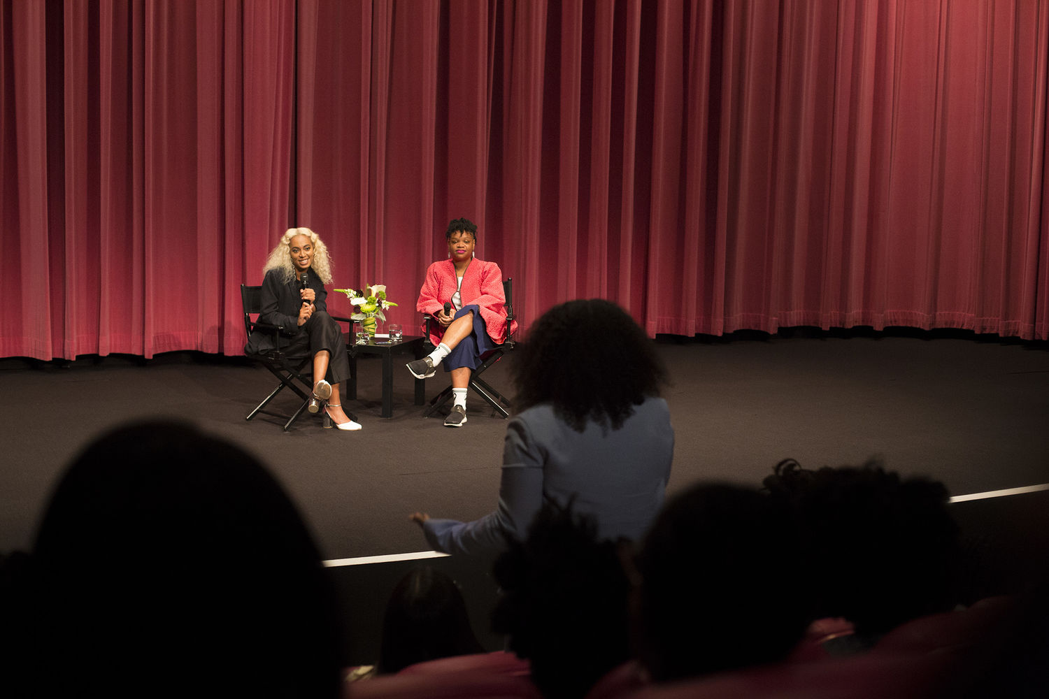 Solange Ferguson and Hammer assistant curator Erin Christovale