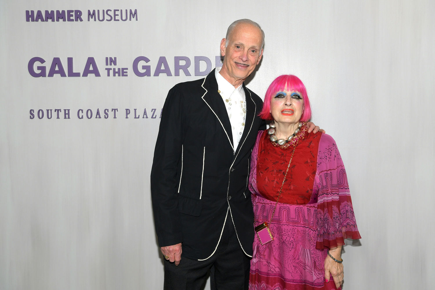 John Waters (L) and Zandra Rhodes attend the Hammer Museum 16th Annual Gala in the Garden with generous support from South Coast Plaza at the Hammer Museum on October 14, 2018 in Los Angeles, California. (Photo by Emma McIntyre/Getty Images for Hammer Museum)