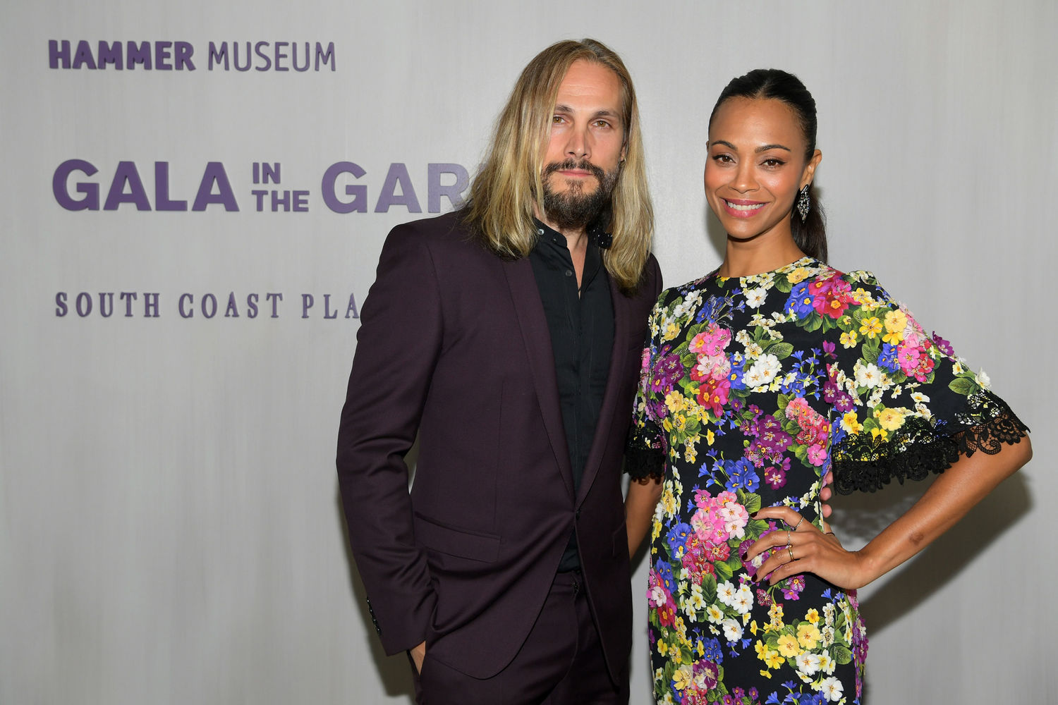 Marco Perego (L) and Zoe Saldana attend the Hammer Museum 16th Annual Gala in the Garden with generous support from South Coast Plaza at the Hammer Museum on October 14, 2018 in Los Angeles, California. (Photo by Emma McIntyre/Getty Images for Hammer Museum)