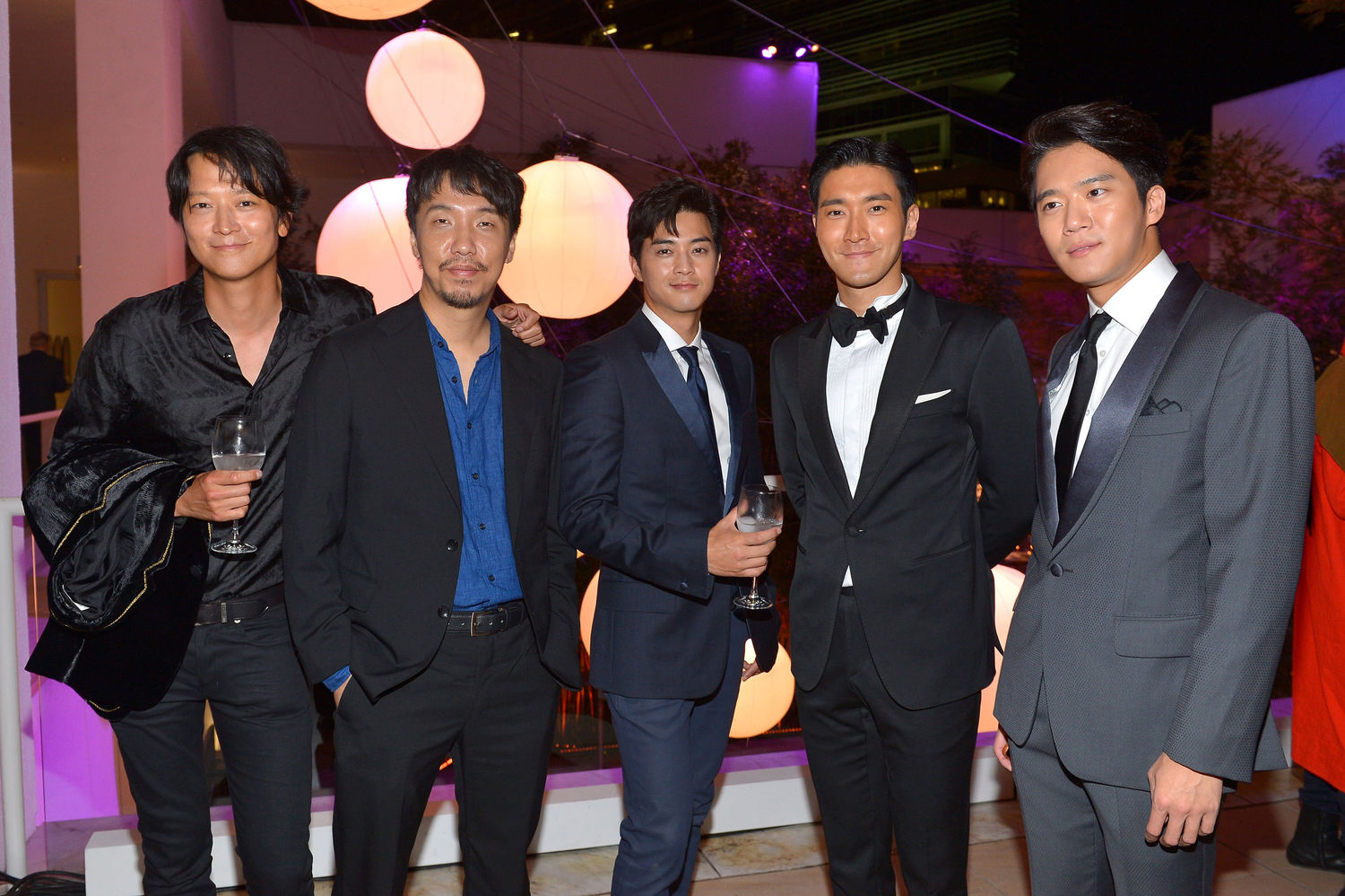 (L-R) Dongwon Gang, Jongbin Yoon, Jihun Kim, Siwon Choi, and Seokjin Ha attend the Hammer Museum 16th Annual Gala in the Garden with generous support from South Coast Plaza at the Hammer Museum on October 14, 2018 in Los Angeles, California. (Photo by Donato Sardella/Getty Images for Hammer Museum)