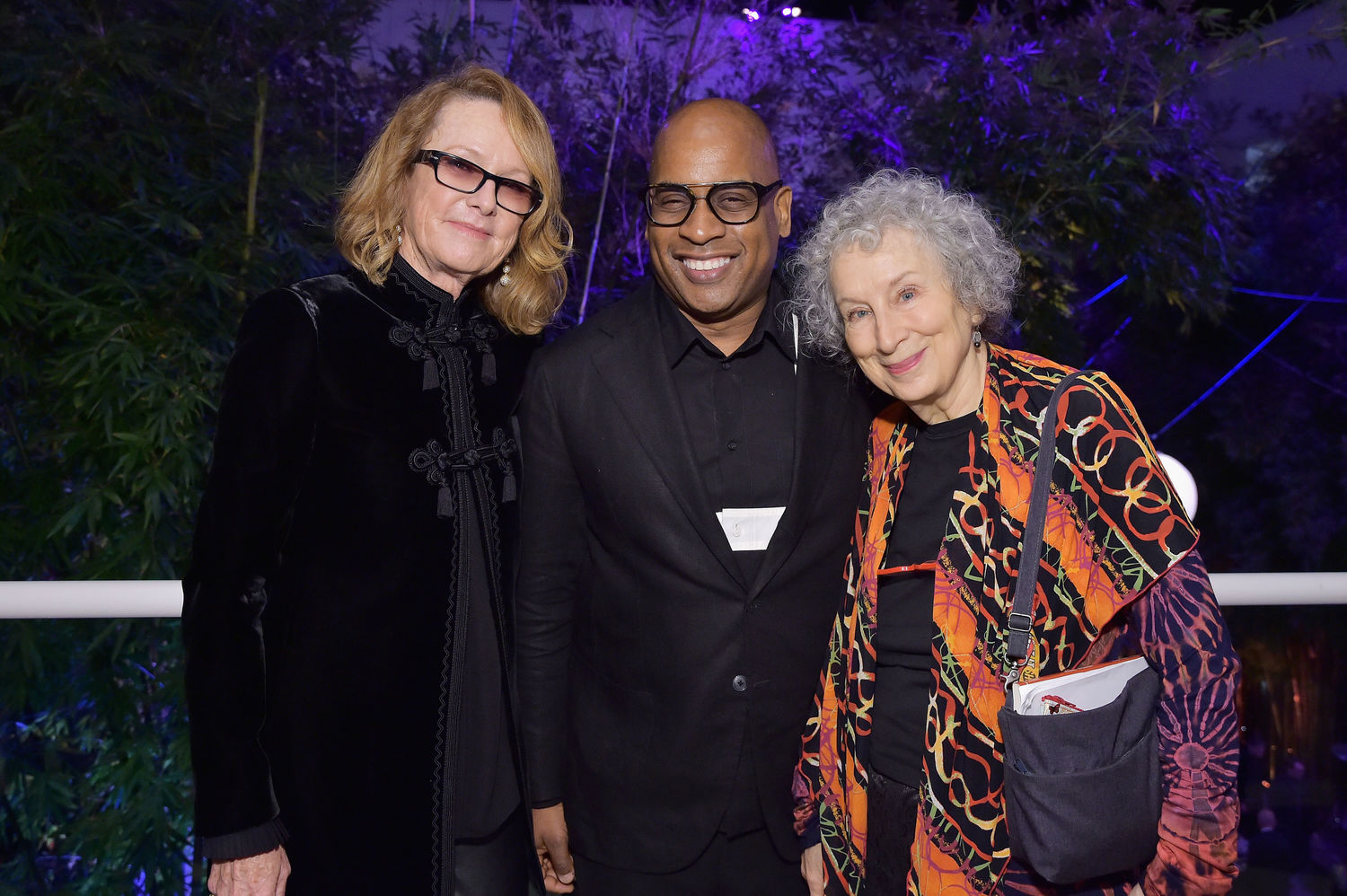 (L-R) Ann Philbin, Glenn Ligon, and Margaret Atwood attend the Hammer Museum 16th Annual Gala in the Garden with generous support from South Coast Plaza at the Hammer Museum on October 14, 2018 in Los Angeles, California. (Photo by Stefanie Keenan/Getty Images for Hammer Museum)