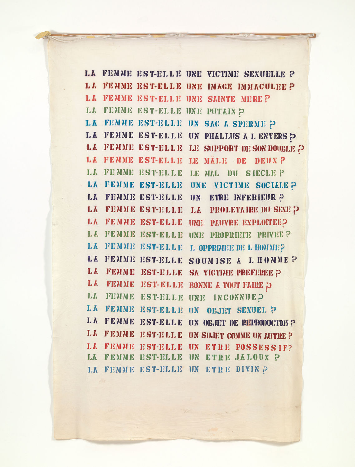 Lea Lublin, Interrogations sur la femme (Interrogations about Woman), 1978
