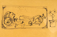 A sketch of a mummy