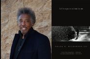 A headshot of a man next to his book cover, entitled Afropessimism