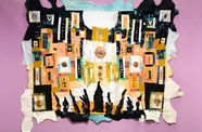 Abstract collage of found objects
