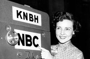 Betty White with an NBC camera.