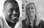Headshots of Hilton Als and Jennifer Kransinski