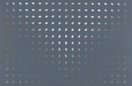 Op art print with a grey pattern that appears to swirl