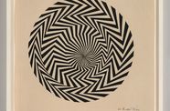 Jagged spiral pattern abstract painting