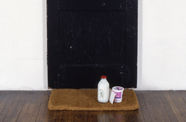 Door with door mat