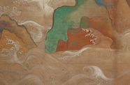 Woodblock print of waves